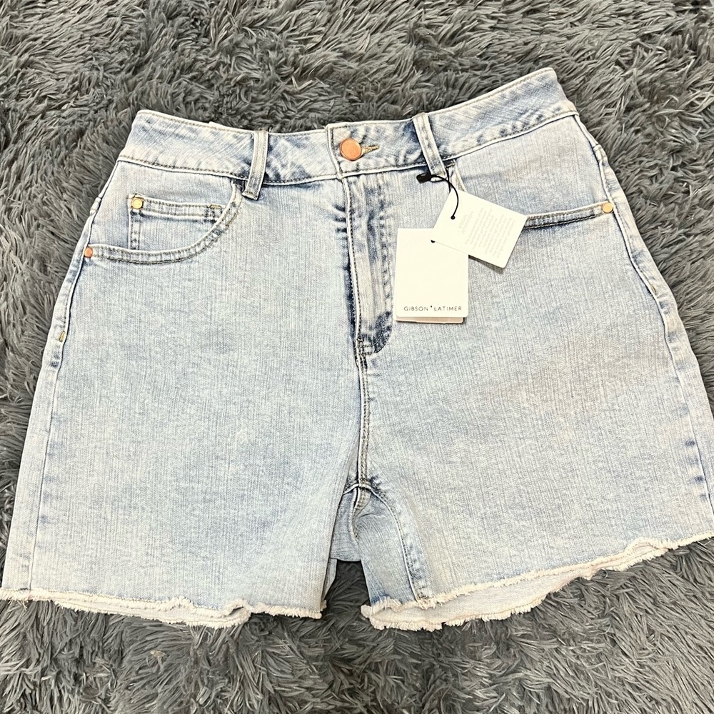 Gibson Latimer Higher Rise Denim Shorts sz 10 NWT - Picture 1 of 7